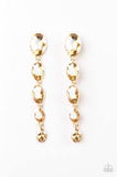 Paparazzi Red Carpet Radiance - Gold Gem - Earrings