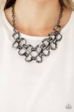 Paparazzi ENCORE EXCLUSIVE 2020 Work, Play, and Slay - Black - Gunmetal Infinity Charms - Necklace and Earrings