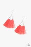 Paparazzi Tassel Tuesdays - Orange Thread / Fringe / Tassel - Post Earrings - The Jewelry Box Collection 