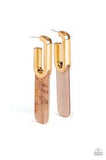 Paparazzi HAUTE Off The Press - Multi - Faux Marble Acrylic - Gold Hoop - Earrings - The Jewelry Box Collection 