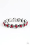Paparazzi Globetrotter Goals - Red -Silver Bracelet
