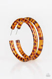 Paparazzi Miami Minimalist - Brown - Acrylic Earrings - The Jewelry Box Collection 