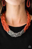 Paparazzi Brazilian Brilliance - Orange Necklace - The Jewelry Box Collection 