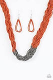 Paparazzi Brazilian Brilliance - Orange Necklace - The Jewelry Box Collection 