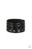 Paparazzi Free RANGER - Black Leather - Bracelet