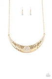 Paparazzi Stardust - Gold Necklace and matching earrings