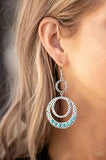 Paparazzi Dizzying Deserts Blue Earring - The Jewelry Box Collection 