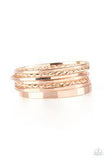 Paparazzi Basic Blend - Rose Gold - Bracelet - The Jewelry Box Collection 
