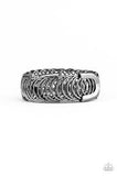 Paparazzi Dizzyingly Demure - Black Bracelet