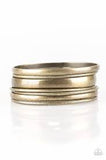 Paparazzi Sahara Shimmer - Brass Bangles - Set of 7 Bracelets