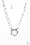 Paparazzi Razzle Dazzle - Silver Rhinestone Necklace and matching Earrings