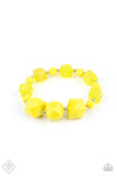 Paparazzi Trendsetting Tourist - Yellow Bracelet Fashion Fix July 2020