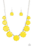 Paparazzi Prismatic Prima Donna Yellow Necklace Exclusive