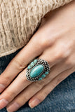 Paparazzi Rustler Road Blue Ring Fashion Fix July 2020