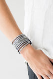 Paparazzi rhinestone rumble Blue wrap bracelet