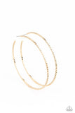 Paparazzi Pump up the volume gold hoop earring