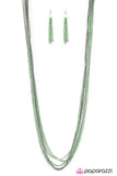 Paparazzi Colorful Calamity - Green Necklace