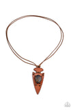 Paparazzi Hold Your ARROWHEAD Up High - Black Urban Necklace