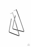 Paparazzi Go Ahead and TRI - Black Hoop Earring - The Jewelry Box Collection 