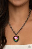 Paparazzi Necklace ~ Flirtatiously Flashy - Multi Oil Spill