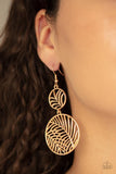 Paparazzi Palm Oasis Gold Earring - The Jewelry Box Collection 