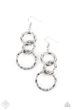 Paparazzi Shameless Shine - White Earrings