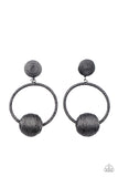 Paparazzi Social Sphere - Black Life of the Party Earring