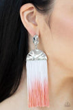 Paparazzi Rope Them In Orange Post Earring - The Jewelry Box Collection 