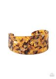 Paparazzi HAUTE Under The Collar - Yellow bracelet - The Jewelry Box Collection 