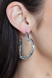 Paparazzi AMORE to Love - Black Heart Hoop Earrings