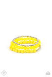 Paparazzi Vacay Vagabond - Yellow Bracelet Fashion Fix July 2020