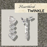 Paparazzi Heartthrob Twinkle - White Post Earring - The Jewelry Box Collection 