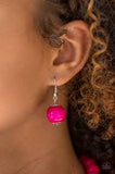 Paparazzi Effortlessly Everglades - pink wood necklace - The Jewelry Box Collection 